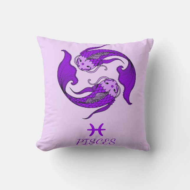 Pisces Reversible Throw Pillow Kissen (Vorderseite)