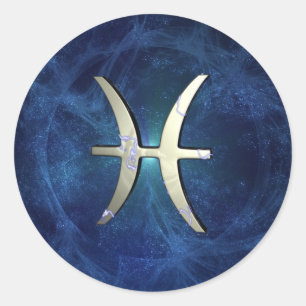 Pisces Runder Aufkleber