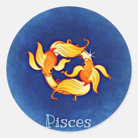 Pisces Runder Aufkleber (Vorderseite)