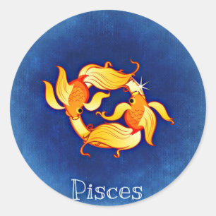 Pisces Runder Aufkleber