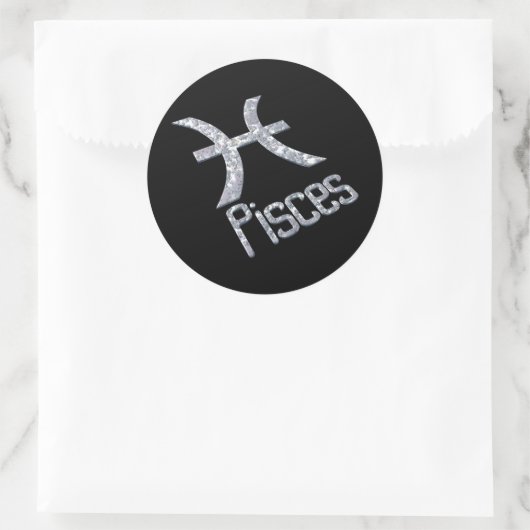 Pisces Runder Aufkleber (Tasche)
