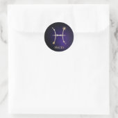 Pisces Runder Aufkleber (Tasche)