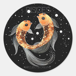 Pisces Runder Aufkleber