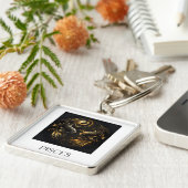 Pisces Schlüsselanhänger Black and Gold Zodiac Sig (Seite)