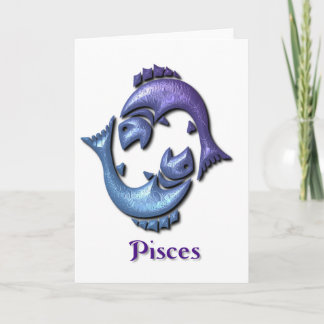 Pisces Sign Grußkarte Karte