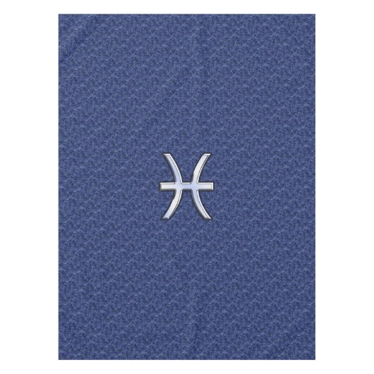 Pisces Sign Navy Blue Digital Camouflage Tischdecke (Vorderseite)