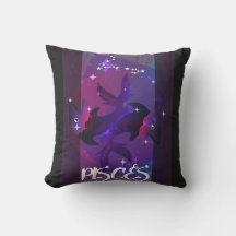 Pisces Sign Throw Kissen