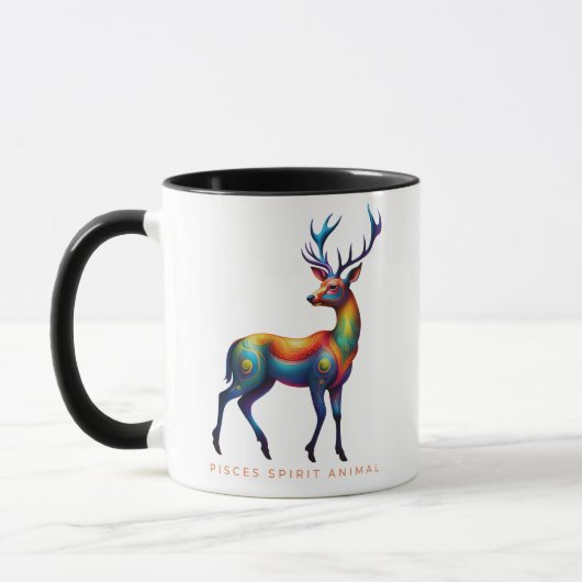 Pisces Spirit Animal Deer Alebrije Tasse (Links)