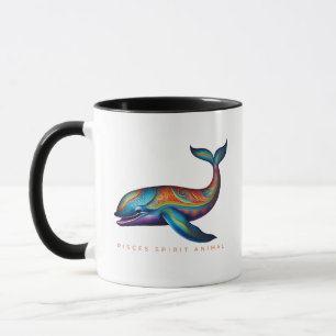 Pisces Spirit Animal Whale Alebrije Male Tasse