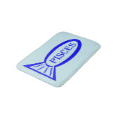 Pisces Star Sign Fish Bath Mat Badematte (Schrägansicht)
