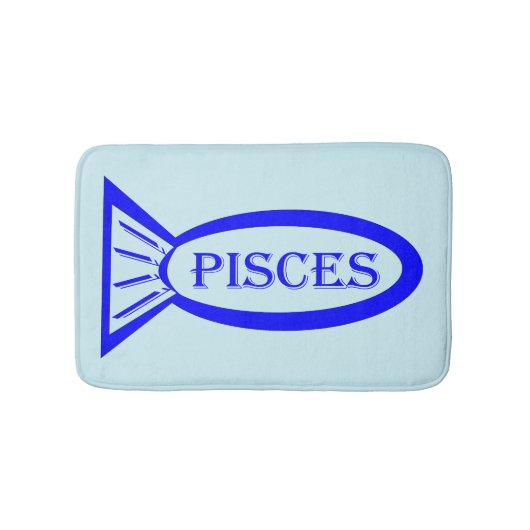 Pisces Star Sign Fish Bath Mat Badematte (Vorderseite)