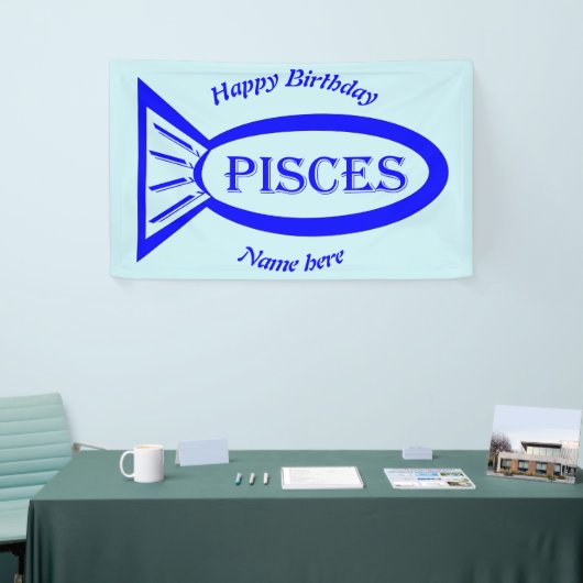 Pisces Star Sign Fish Custom Banner (Messeveranstaltung)