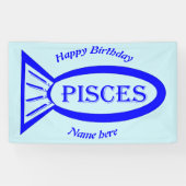 Pisces Star Sign Fish Custom Banner (Horizontal)