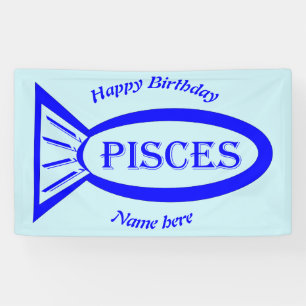 Pisces Star Sign Fish Custom Banner