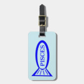 Pisces Star Sign Fish Custom Luggage Tag Gepäckanhänger (Vorderseite vertikal)