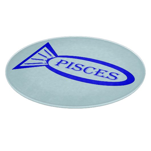 Pisces Star Sign Fish Cutting Board Schneidebrett (Ecke)