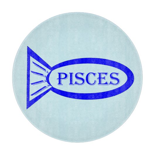 Pisces Star Sign Fish Cutting Board Schneidebrett (Vorderseite)