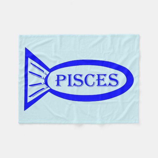 Pisces Star Sign Fish Fleece Blanket (Vorderseite (Horizontal))