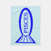 Pisces Star Sign Fish Fleece Blanket (Vorderseite)