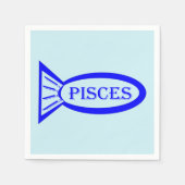 Pisces Star Sign Fish Paper Napkins Serviette (Vorderseite)