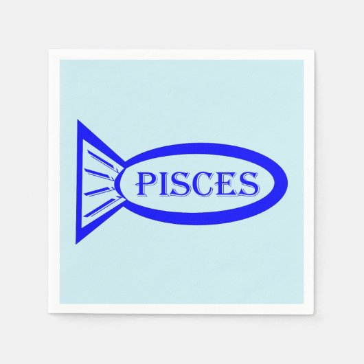 Pisces Star Sign Fish Paper Napkins Serviette (Vorderseite)