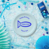Pisces Star Sign Fish Paper Party Plate Pappteller (Party)