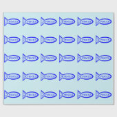Pisces Star Sign Fish Papier Geschenkpapier (Flach)