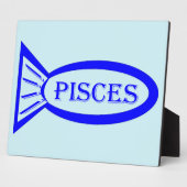 Pisces Star Sign Fish Plaque Fotoplatte (Seite)