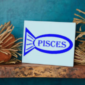 Pisces Star Sign Fish Plaque Fotoplatte (Seite)