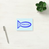 Pisces Star Sign Fish Post es merkt Pad Post-it Klebezettel (Büro)