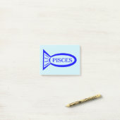 Pisces Star Sign Fish Post es merkt Pad Post-it Klebezettel (Auf Schreibtisch)
