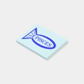 Pisces Star Sign Fish Post es merkt Pad Post-it Klebezettel (angewinkelt)