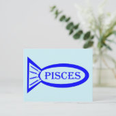 Pisces Star Sign Fish Postcard Postkarte (Stehend Vorderseite)