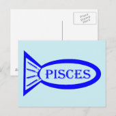 Pisces Star Sign Fish Postcard Postkarte (Vorne/Hinten)