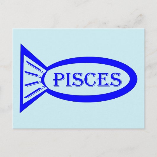 Pisces Star Sign Fish Postcard Postkarte (Vorderseite)