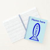 Pisces Star Sign Fish Spirale Notebook Notizbuch (Innenseite)