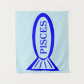 Pisces Star Sign Fish Tapestry Wandteppich (Vorderseite)