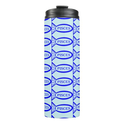 Pisces Star Sign Fish Thermal Tumbler Thermosbecher (Vorderseite)