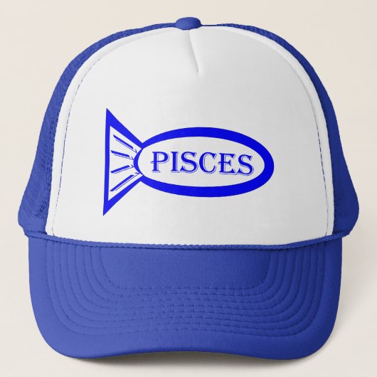 Pisces Star Sign Fish Truckerkappe (Vorderseite)