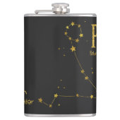 Pisces Star Sign Flachmann (Vorderseite)