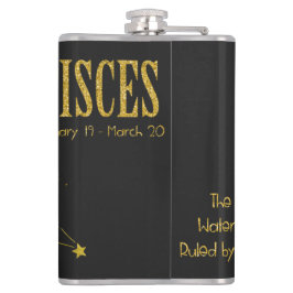 Pisces Star Sign Flachmann