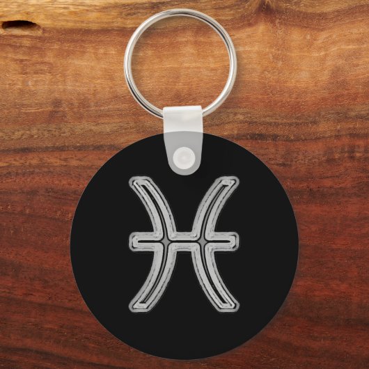 Pisces Star Sign Symbol Schlüsselanhänger (Vorderseite)