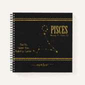 Pisces Star Zodiac Sign Notebook Notizblock (Vorderseite)