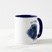 Pisces Starry Night Constellation Individuelle Nam Tasse (VorderseiteRechts)