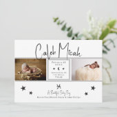 Pisces Stars Foto Baby Birth Ankündigung (Stehend Vorderseite)