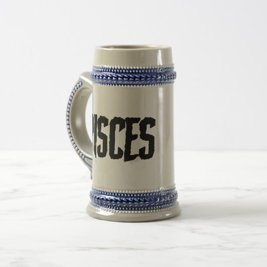 Pisces Stein Bierglas (Vorderseite Links)