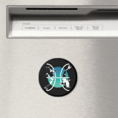 Pisces-Symbol - astrologisches Zodiakzeichen Magnet (In Situ (Geschirrspüler))