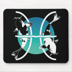 Pisces-Symbol - astrologisches Zodiakzeichen Mousepad