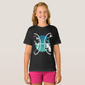 Pisces-Symbol - astrologisches Zodiakzeichen T-Shirt (Vorne ganz)