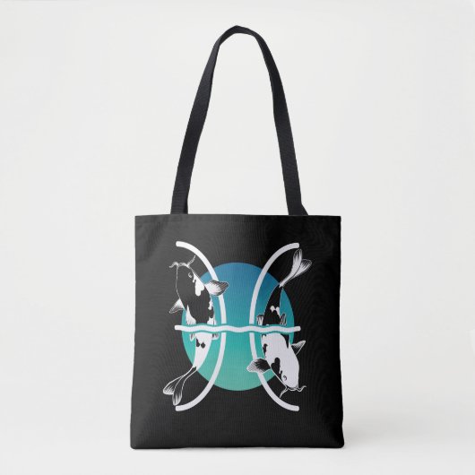 Pisces-Symbol - astrologisches Zodiakzeichen Tasche (Vorderseite)